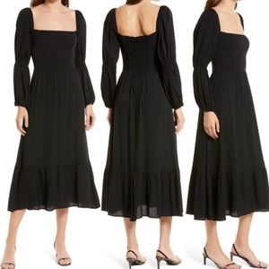 Reformation Long Sleeve Midi Dress - Mica